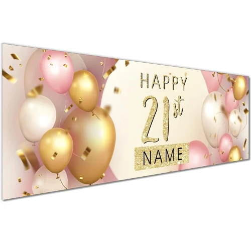 Personalised Happy 21st Banner
