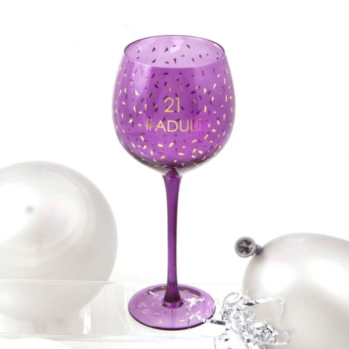 21st Birthday Opulent Wine Glass