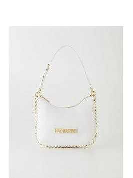 Love Moschino White Chunky Chain Shoulder Bag