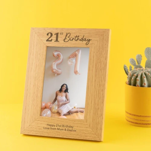 Personalised 21st Birthday Photo Frame